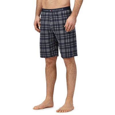 Tommy Hilfiger Navy checked pyjama shorts